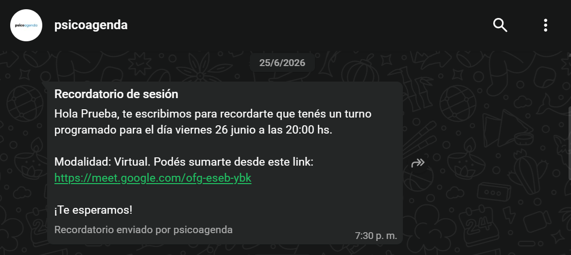 Recordatorios automáticos por WhatsApp